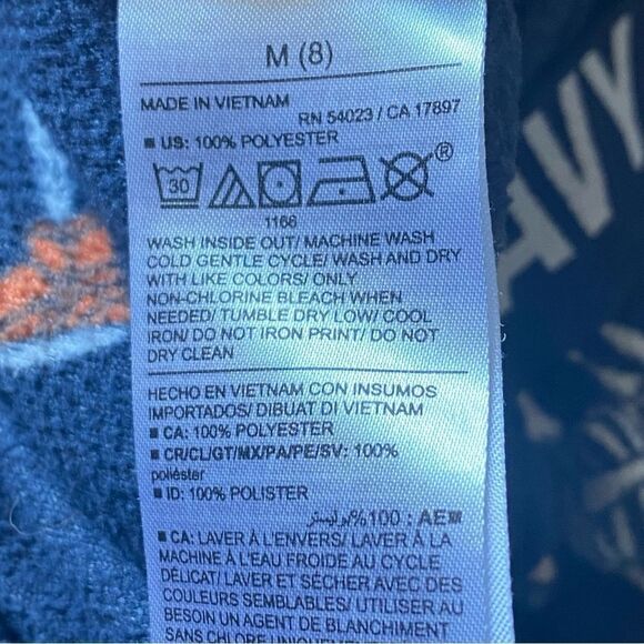 Old Navy Fleece Pajama Pants Navy Skeleton Medium Boys Casual - Picture 7 of 7